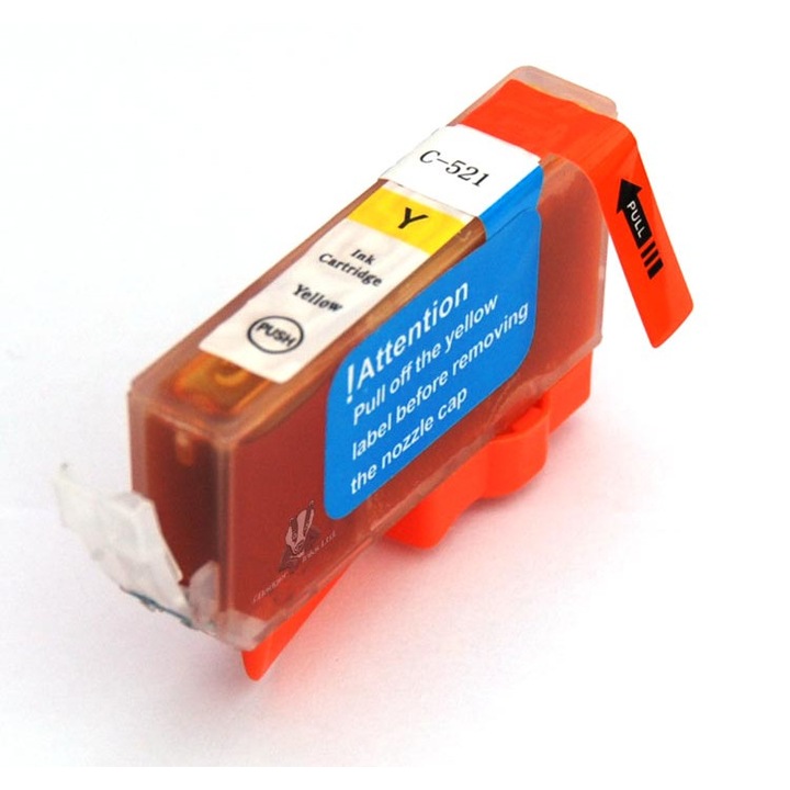 Cartus cerneala (inkjet) TIN compatibil cu CANON CLI-521 Yellow - 496 pagini (9.5 ml - capacitate mare)