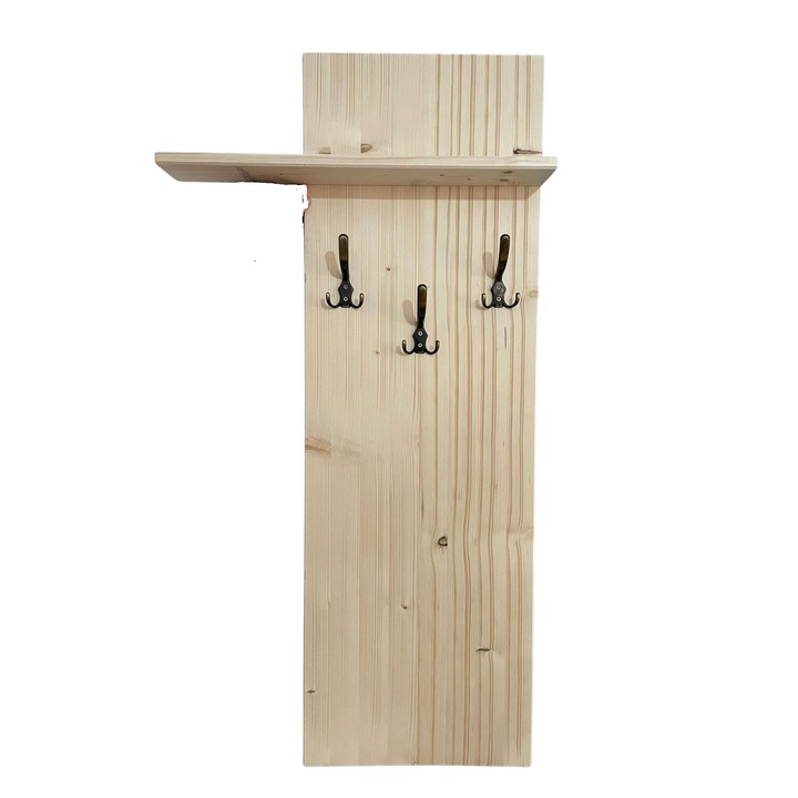 Fali akasztó, fenyőfa 120cm x 40 cm, minimalista