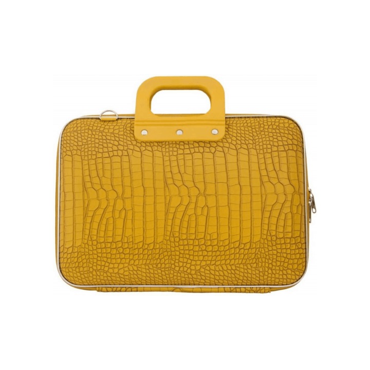 Бизнес чанта за лаптоп 17 Bombata Maxi Cocco-Yellow, Луксозна
