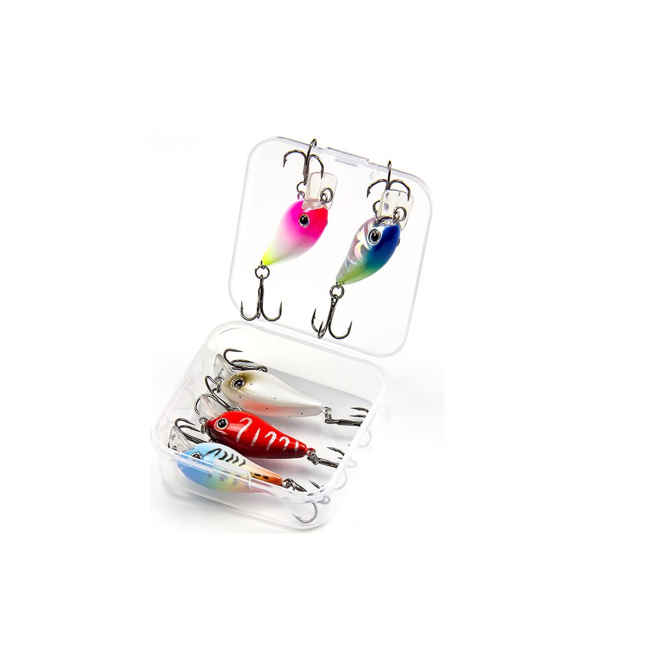 Set 5 voblere Makebass Ladybug, buburuza, insecta, 3cm 4g, pescuit la  suprafata, pentru pescuit la clean, biban, pastrav 