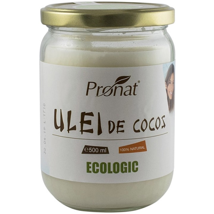 Ulei de cocos RBD Bio, Pronat, 500 ml