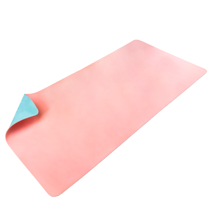 Mapa de birou cu doua fete Tech Series, EVI, Piele ecologica, 90 x 45 cm, Roz / Albastru