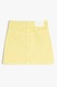 KOTON, Fusta mini din denim cu buzunare laterale, Galben pal, 104-110 CM