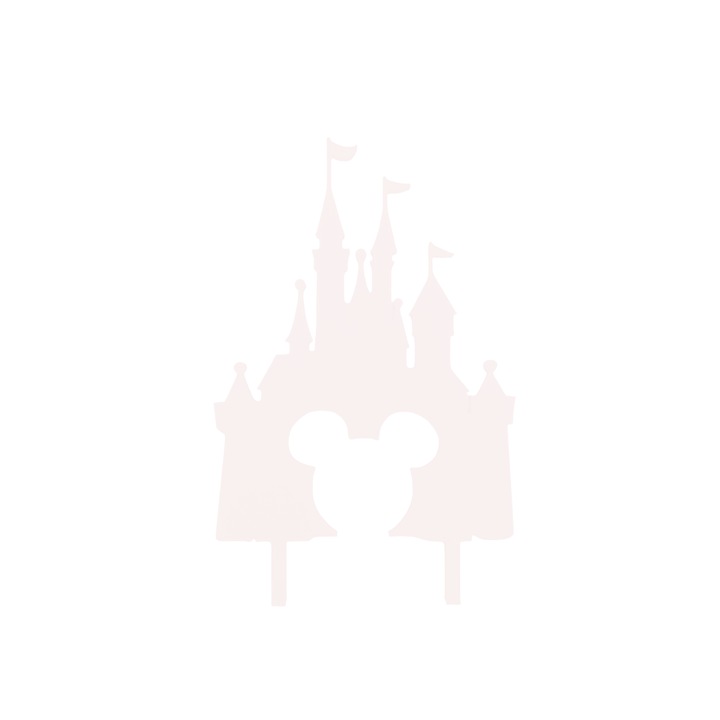 Tortafedő díszítés "MINNIE EGÉR KASTÉLY", elefántcsont fehér 15,5 x 10 cm