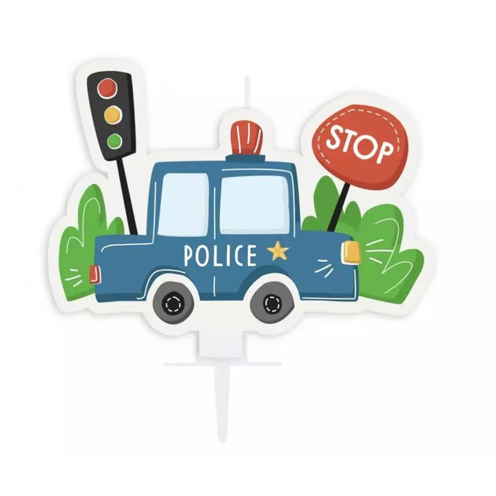 Lumanare tort model masina de politie