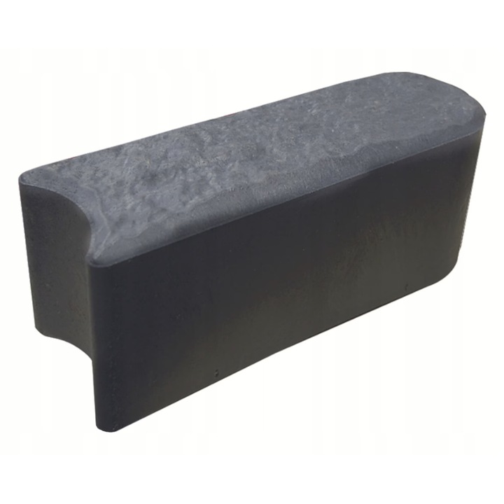 Bordura Imitatie Piatra, Gri Antracit, Cauciuc Reciclat, Flexibila si Durabila, Rezistenta la Temperaturi Extreme, Usor de Instalare si Intretinere, Sigura pentru Copii si Animale, Control Buruieni, 30x10x12 cm