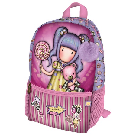 Gorjuss Fairground First Prize Backpack - Durable Polyester School Bag With Side Pocket, 34.5x43.5x22cm