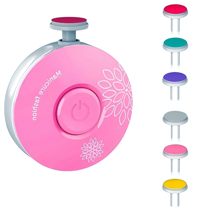 Електрическа батерия за бебета/деца/възрастни, ZEQAS, 6 сменяеми глави, безшумна, розова