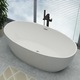 Cada de baie Zinon, Acril sanitar, Alb Lucios, 150 cm, izolare termica, freestanding
