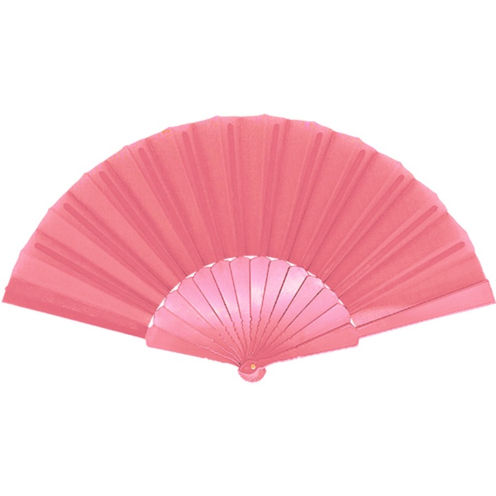 Evantai pliabil, cu maner din plastic, 23x2x4 cm, roz