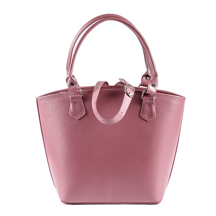 Geanta dama,Zea,piele naturala,fuxia