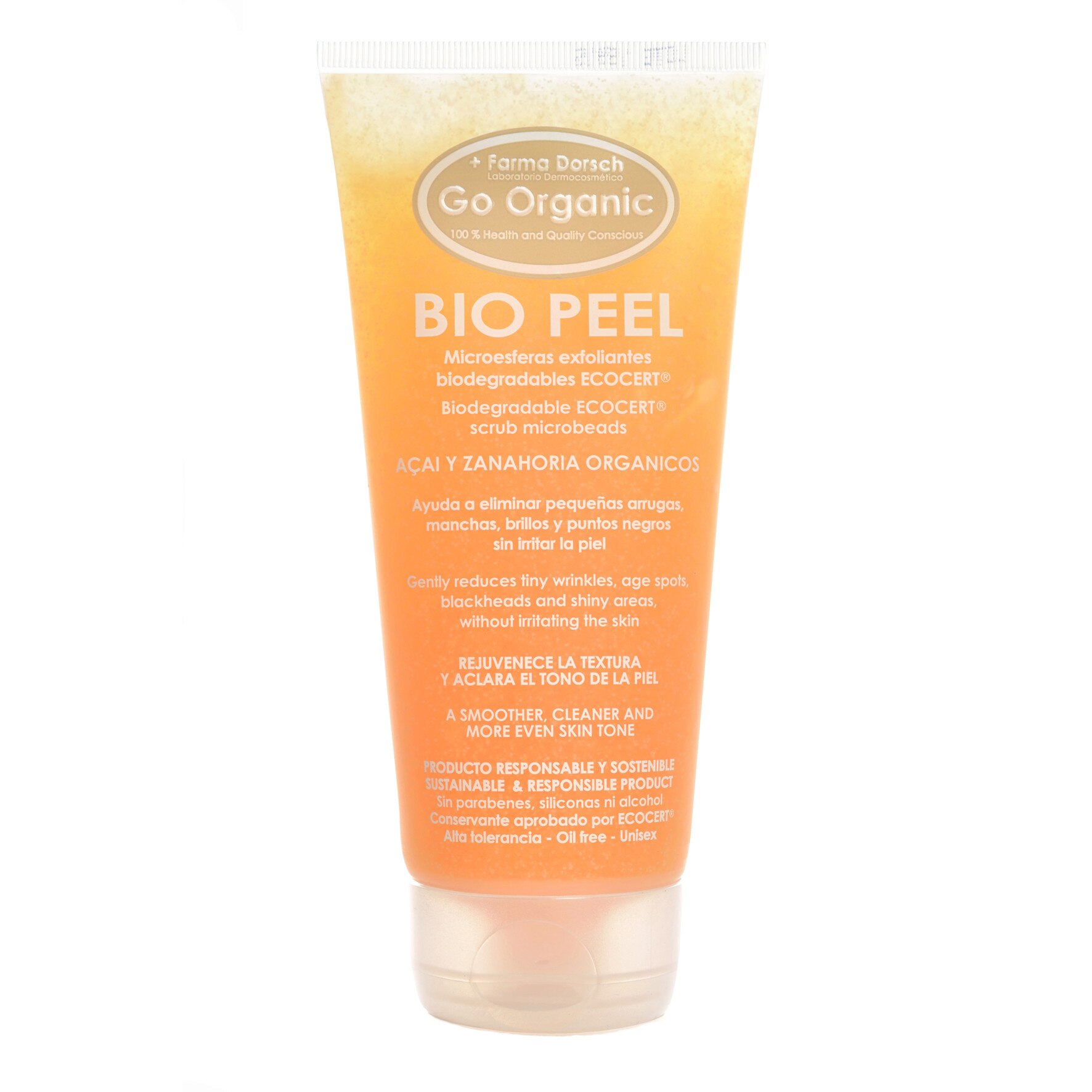 Peeling exfoliant 100% biodegradabil, 200ml
