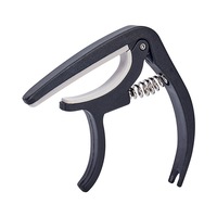 Capodastru chitara acustica clasica sau electrica, Zggzerg, Portabil, Design ergonomic, Potrivit pentru incepatori, ABS, Negru