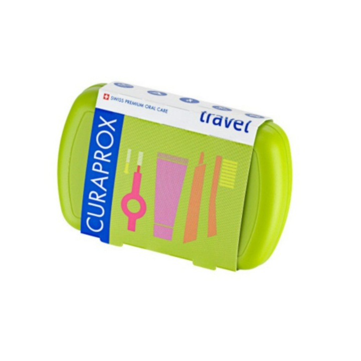 Utazószett szájápoláshoz, Curaprox, 4 db, Zöld