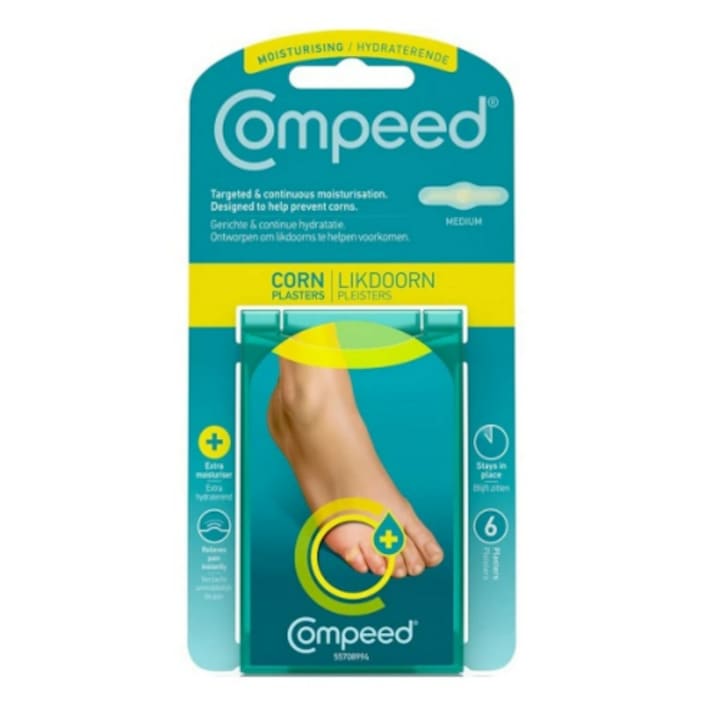 Превръзки за мазоли с овлажняващ гел, Compeed, 6 бр