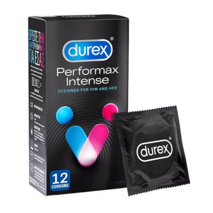 Prezervative Durex Performax Intense, set 12 bucăți