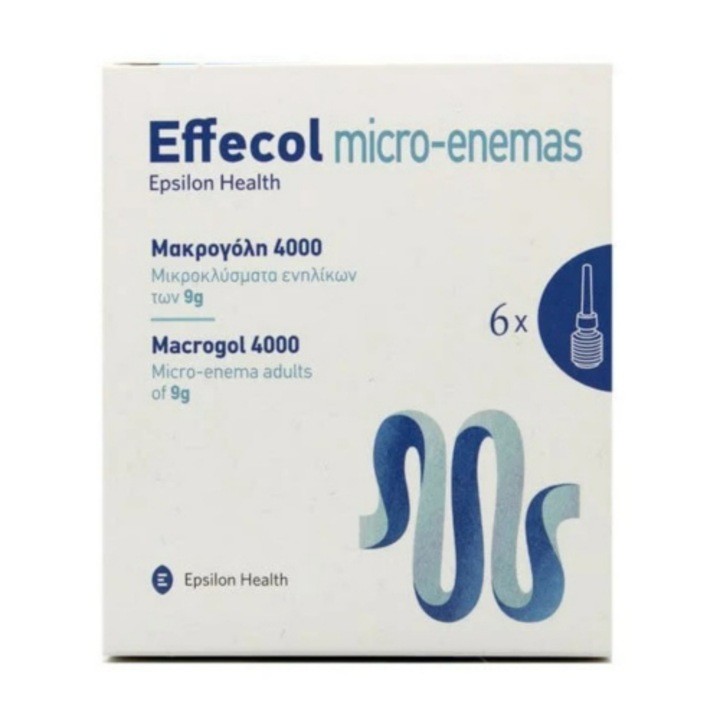 Set dispozitive pentru igiena colonului, Epsilon Health, Effecol, 6 x 9 g