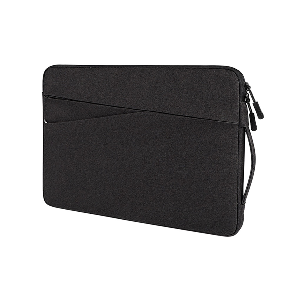 Husa pentru laptop, Poliester/Bumbac/Catifea, Rezistenta la apa, Compatibil cu laptop 13.3", Negru