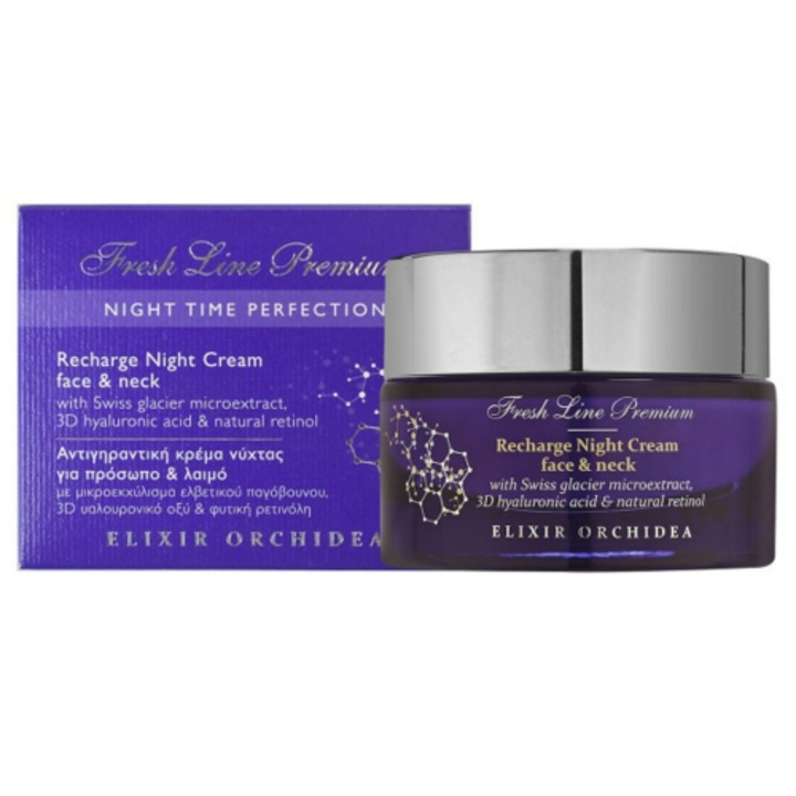 Éjszakai krém, Fresh Line, Hialuronsavval és retinollal, 50ml