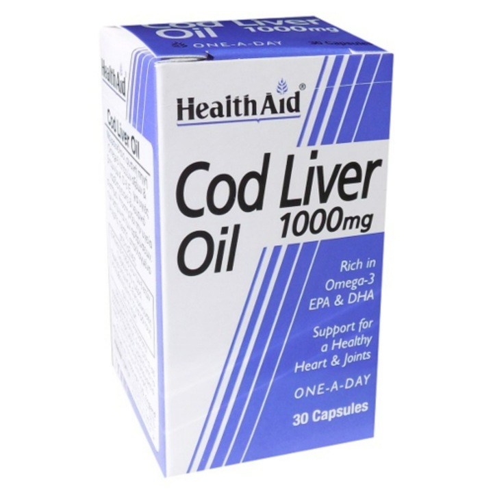 Ulei ficat de cod, Health Aid, 30 capsule