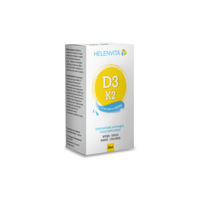Supliment alimentar pentru copii Vitamina D3/K2, Helenvita, 20ml