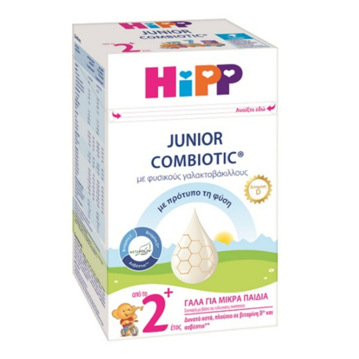 Lapte praf pentru copii, Hipp, Vitamina D/Calciu, 2+ ani, 600 g