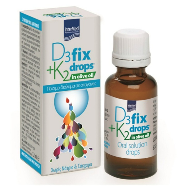 Complex Vitamine D3/K2, Intermed, Solutie orala picaturi, 12 ml