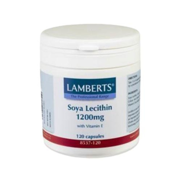 Lecitina de soia, Lamberts, 1200 mg, 120 capsule