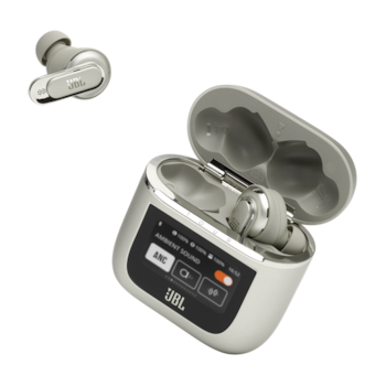 Casti audio true wireless in-ear JBL Tour Pro 2, Smart Case, True Adaptive Noise Cancelling, Smart Ambient, Spatial Sound, Sampanie