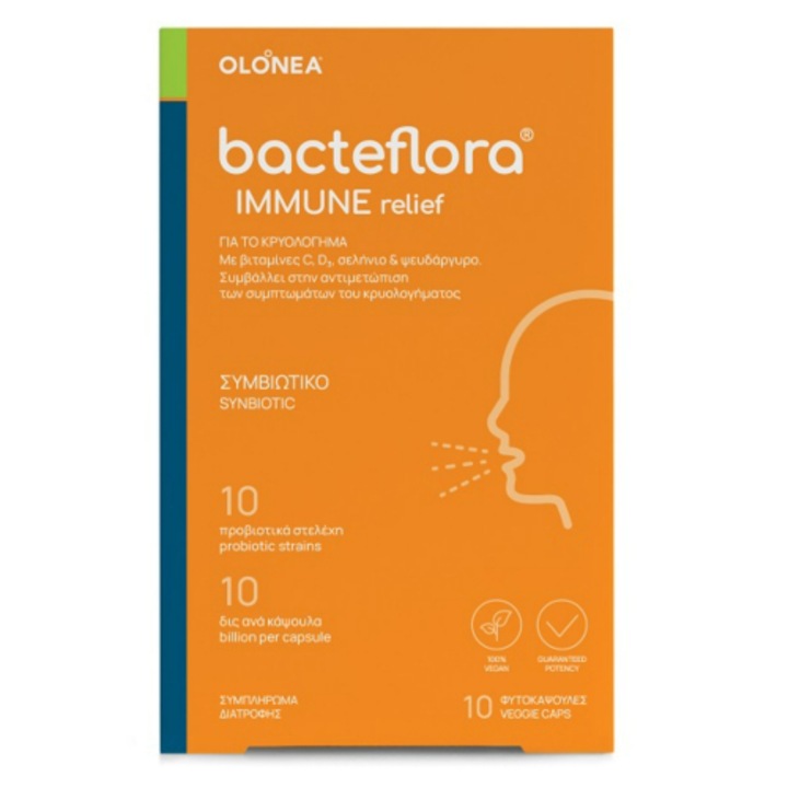 Bacteflora Immune Relief, Olonea, Pentru sistemul imunitar, 10 capsule