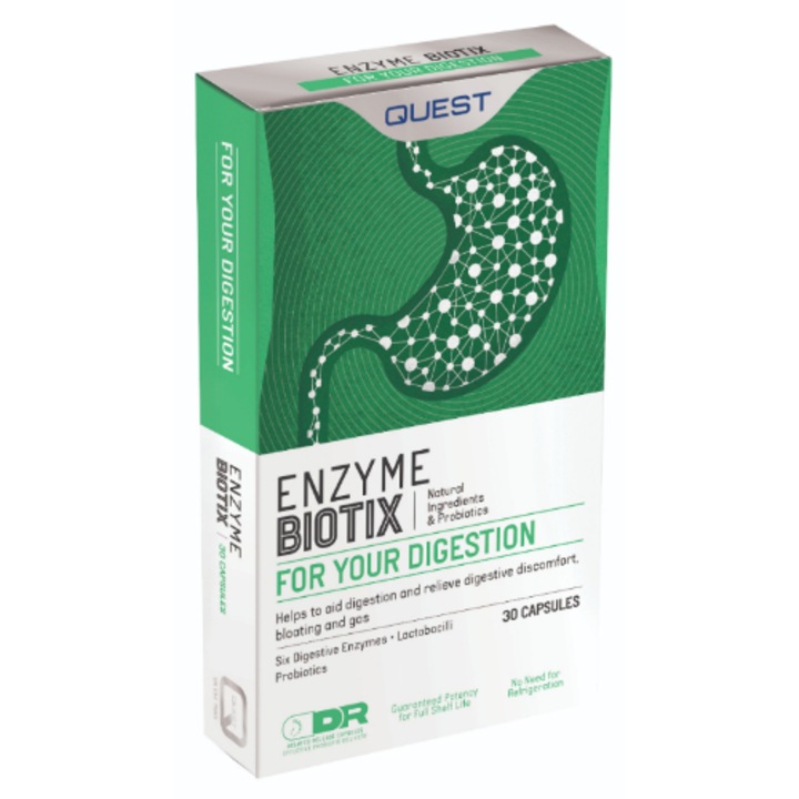 Supliment alimentar Enzyme Biotix, Quest, 30 capsule