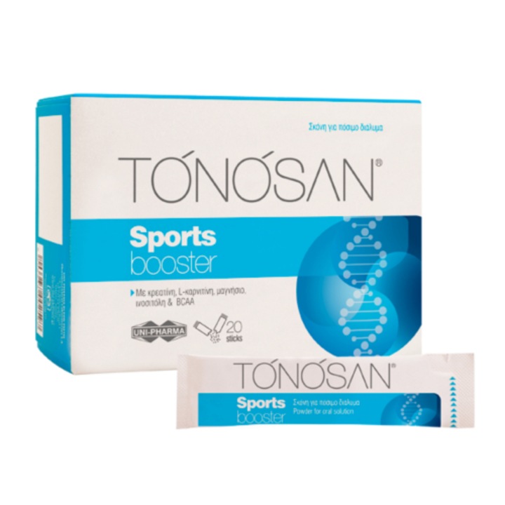 Supliment nutritiv Tonosan Sports Booster, UNI-PHARMA, 20 plicuri