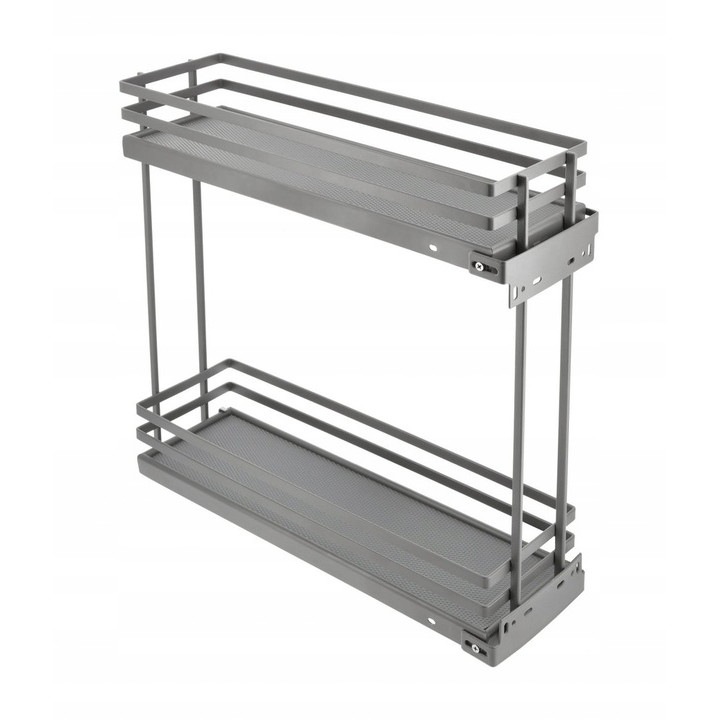 Raft de depozitare pentru bucatarie GTV MOVIX PRO, montaj lateral, antracit, 515 x 478 x 264 mm