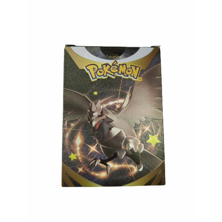 Carti de joc, Tip Pokemon, Plastic, Negru/Multicolor