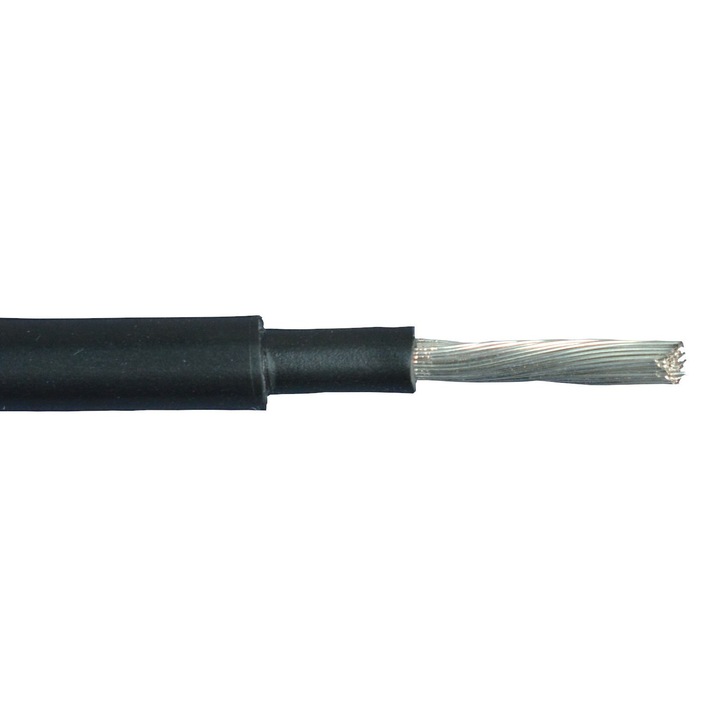 Napelem kábel H1Z2Z2-K 1 x 6 mm2, fotovoltaikus rendszerekhez, fekete
