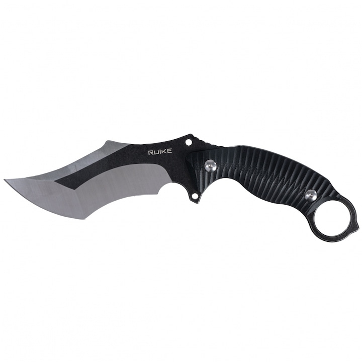 Ruike F181-B1 Kés rögzített pengével, Karambit modell, Acél 14C28N, Fekete
