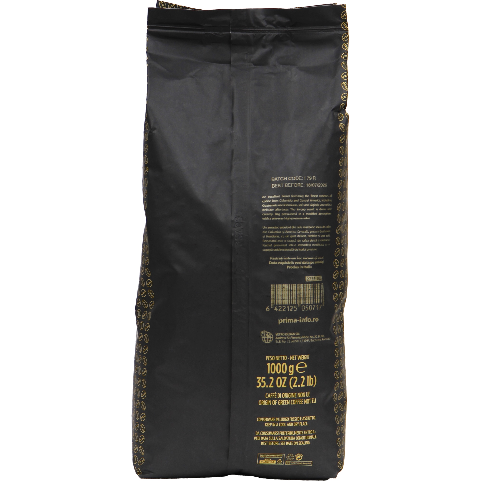 Cafea boabe 100% Arabica PRIMA, 1 kg - amestec premium din America ...