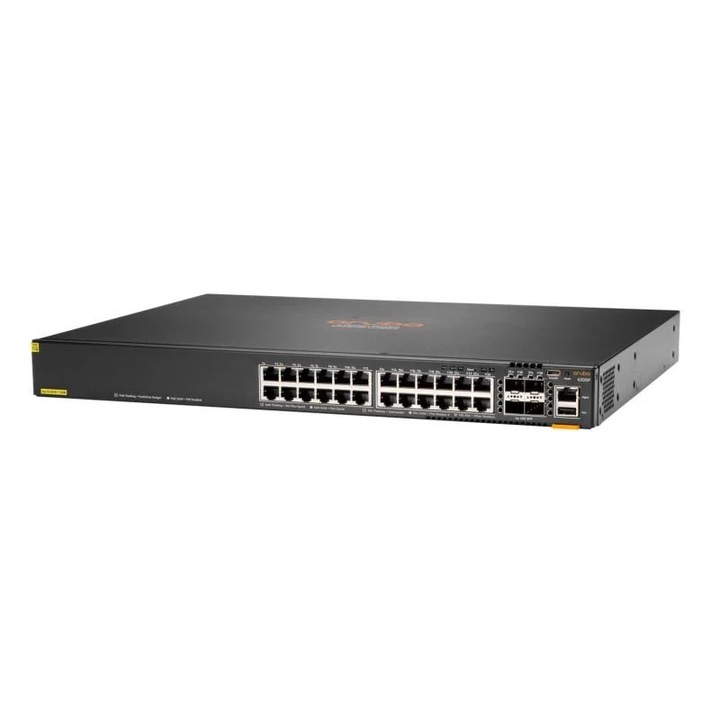 Комутатор HP Aruba 6200F 24G JL725A Class4, 24 порта, PoE