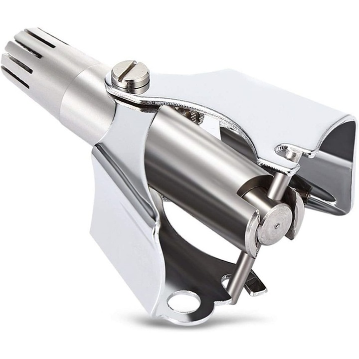 Trimmer facial, Otel inoxidabil, Manual, Argintiul