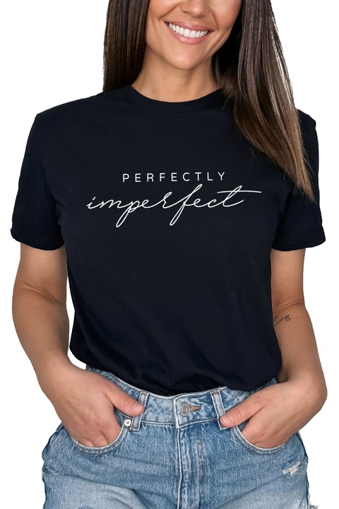 Tricou Negru Perfectly Imperfect 4551