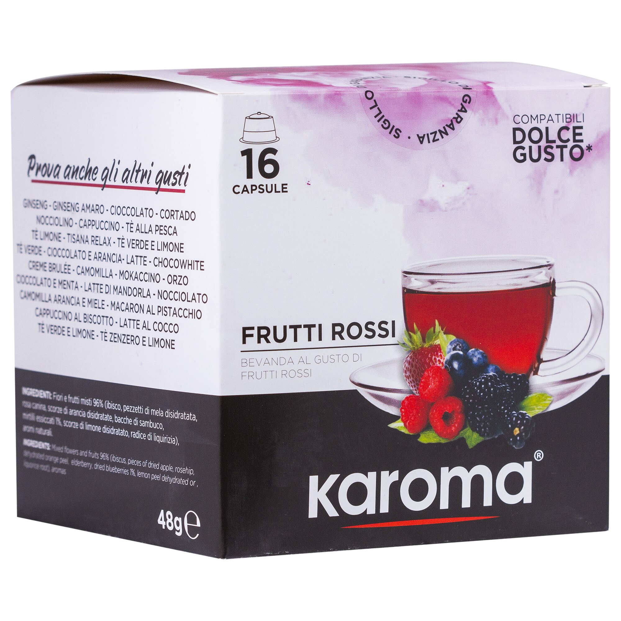 Capsule Ceai fructe de padure Karoma 16 buc 