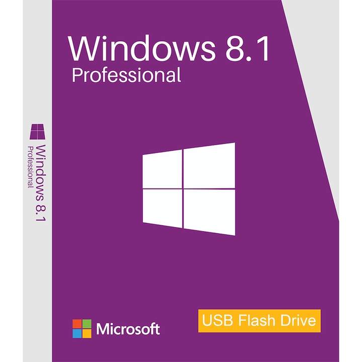 Microsoft Windows 8.1 Pro, 32 bit, Multilanguage, Retail, Flash USB 2.0 – 8GB