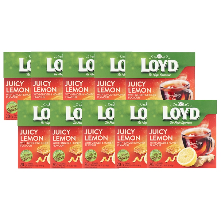 Loyd Hot Piramis Gyömbér citrom és méz tea, 10x20 filter
