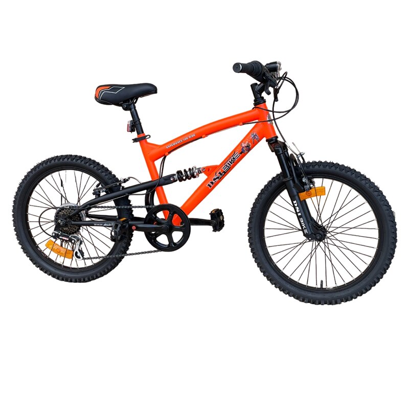Bicicleta MTB 20 inch, OEM, cadru otel, suspensii, frane V-Brake, 6 ...