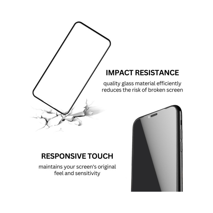 Folie de Protectie din Sticla Securizata CENTO Aqua compatibila cu Apple Iphone 16 Pro/17/17 Pro/18 Pro, Protectie Profesionala, Full Cover, Anti Zgarieturi, Anti Socuri, Full Glue, Transparenta
