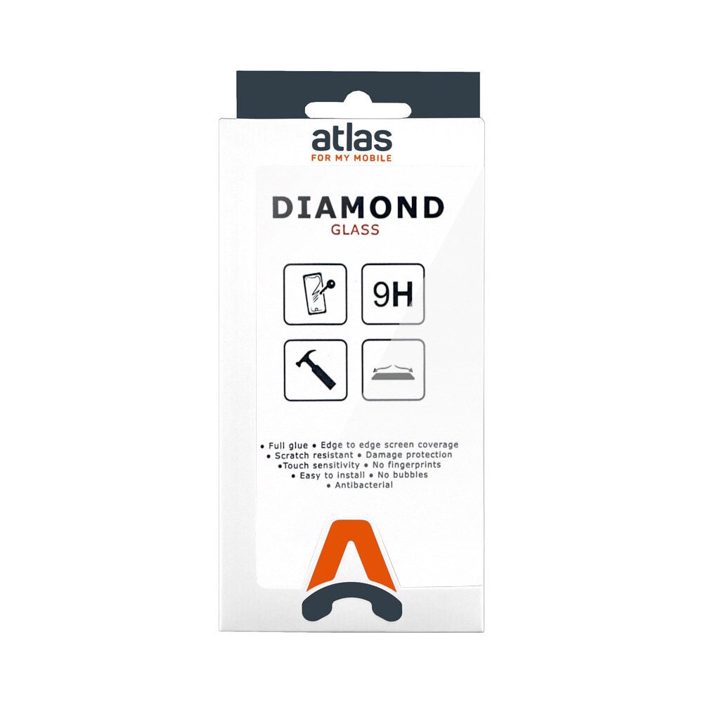 Folie de Protectie din Sticla Securizata Atlas Diamond compatibila cu Apple Iphone 13/13 Pro/14/16e, Protectie Profesionala, Full Cover, Anti Zgarieturi, Anti Socuri, Full Glue, Transparenta