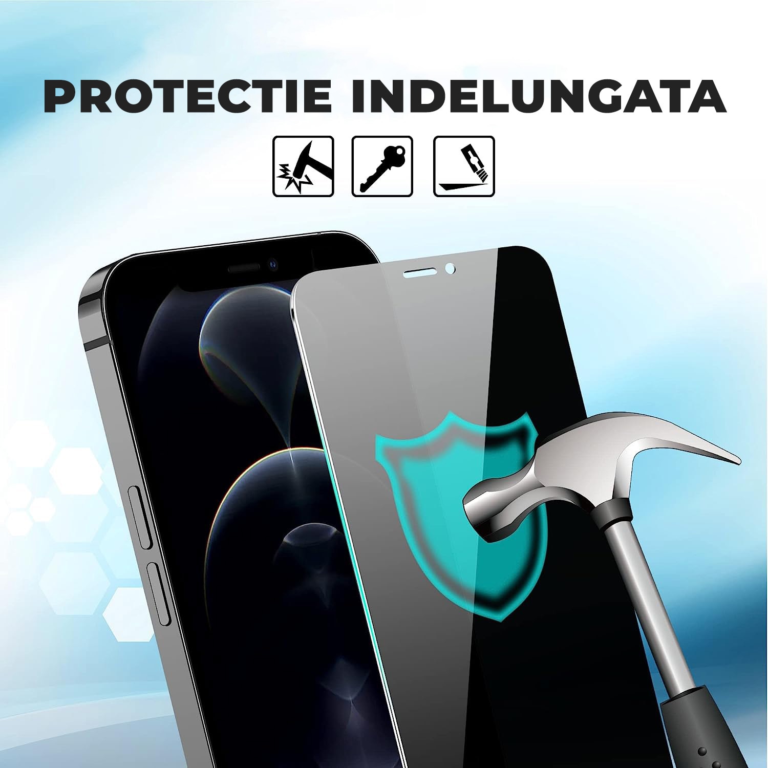Folie Sticla Privacy Daden MaxProtection pentru iPhone 11 Pro Max, Full Cover, Protectie Profesionala, Ultra Rezistenta, Calitate Premium