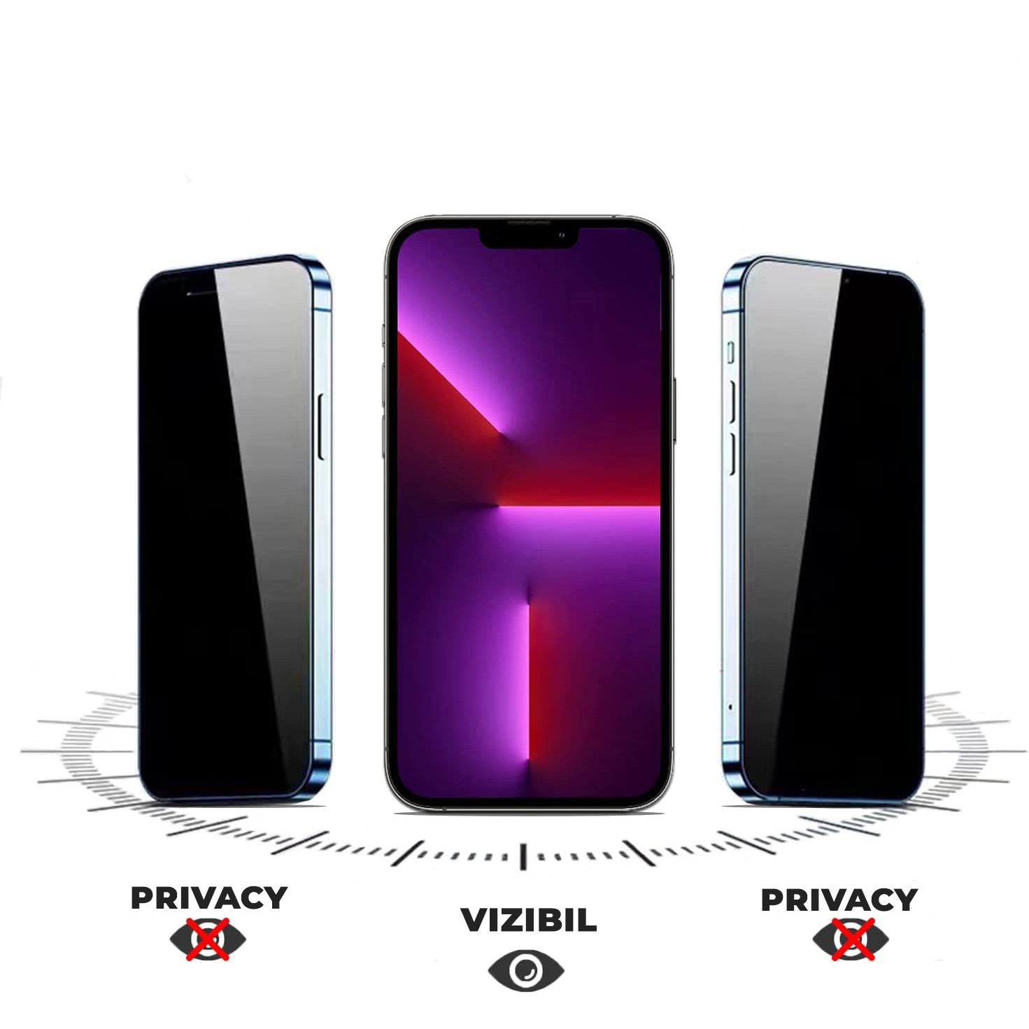 Folie Sticla Privacy Daden MaxProtection pentru iPhone 11 Pro Max, Full Cover, Protectie Profesionala, Ultra Rezistenta, Calitate Premium