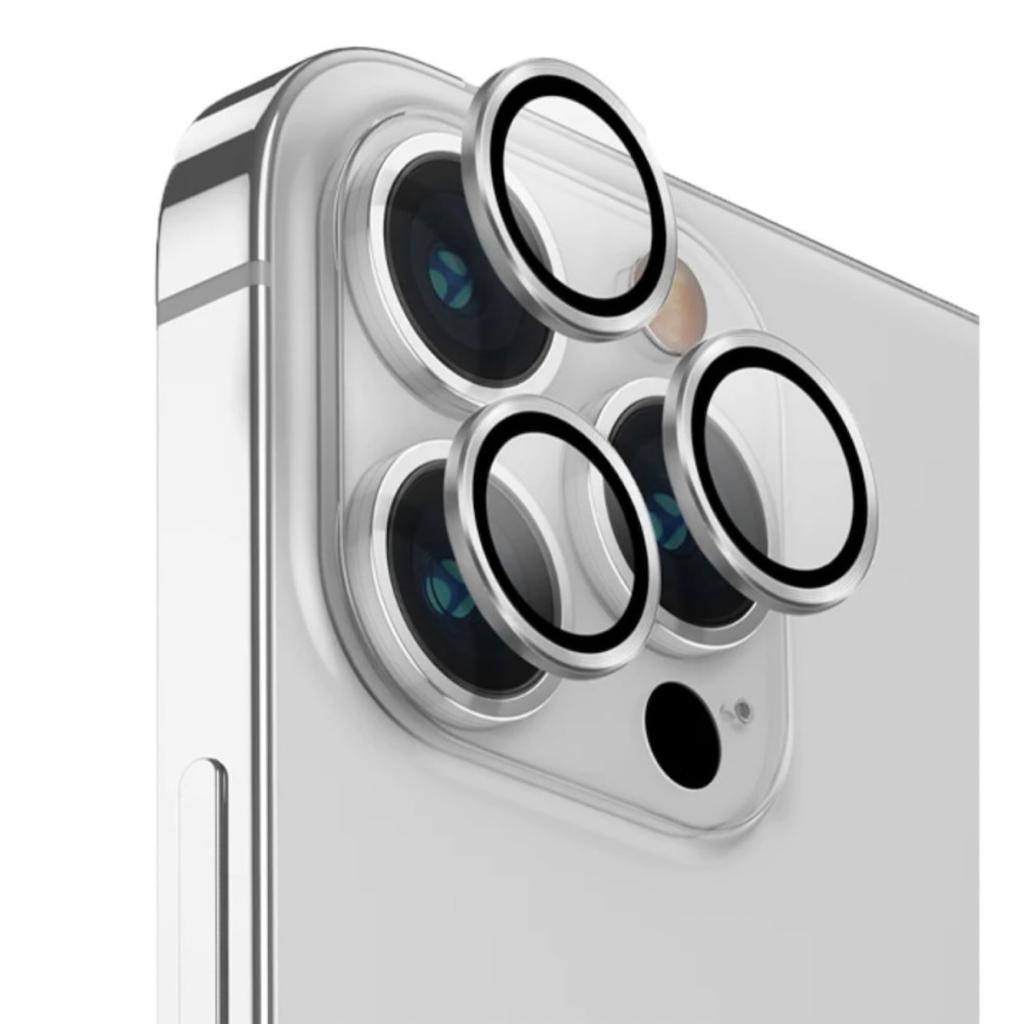 Set Lentile de Protectie pentru Camera Foto compatibile cu Apple Iphone 13 Pro/13 Pro Max, Sticla Securizata 9H, Easy Application, Silver