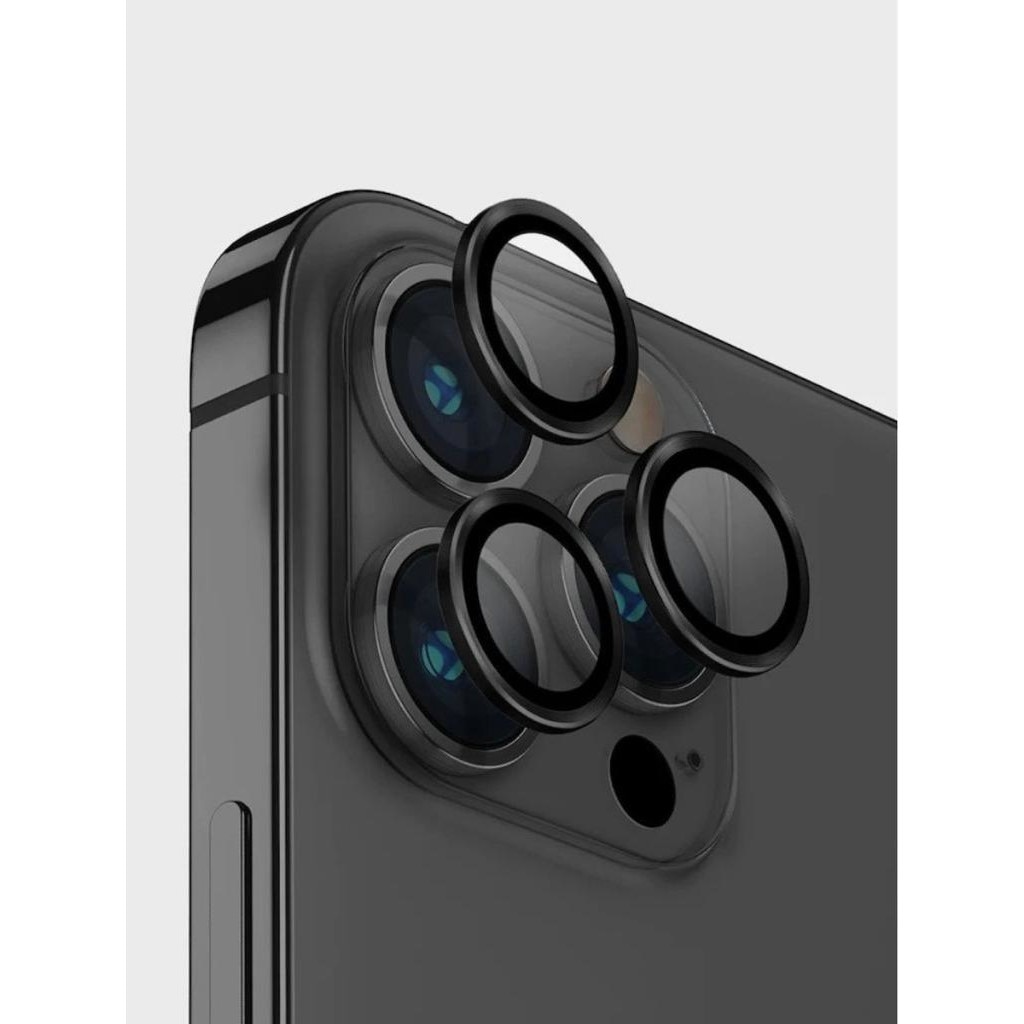 Set Lentile de Protectie pentru Camera Foto compatibile cu Apple Iphone 14 Pro/ 14 Pro Max, Sticla Securizata 9H, Easy Application, Black